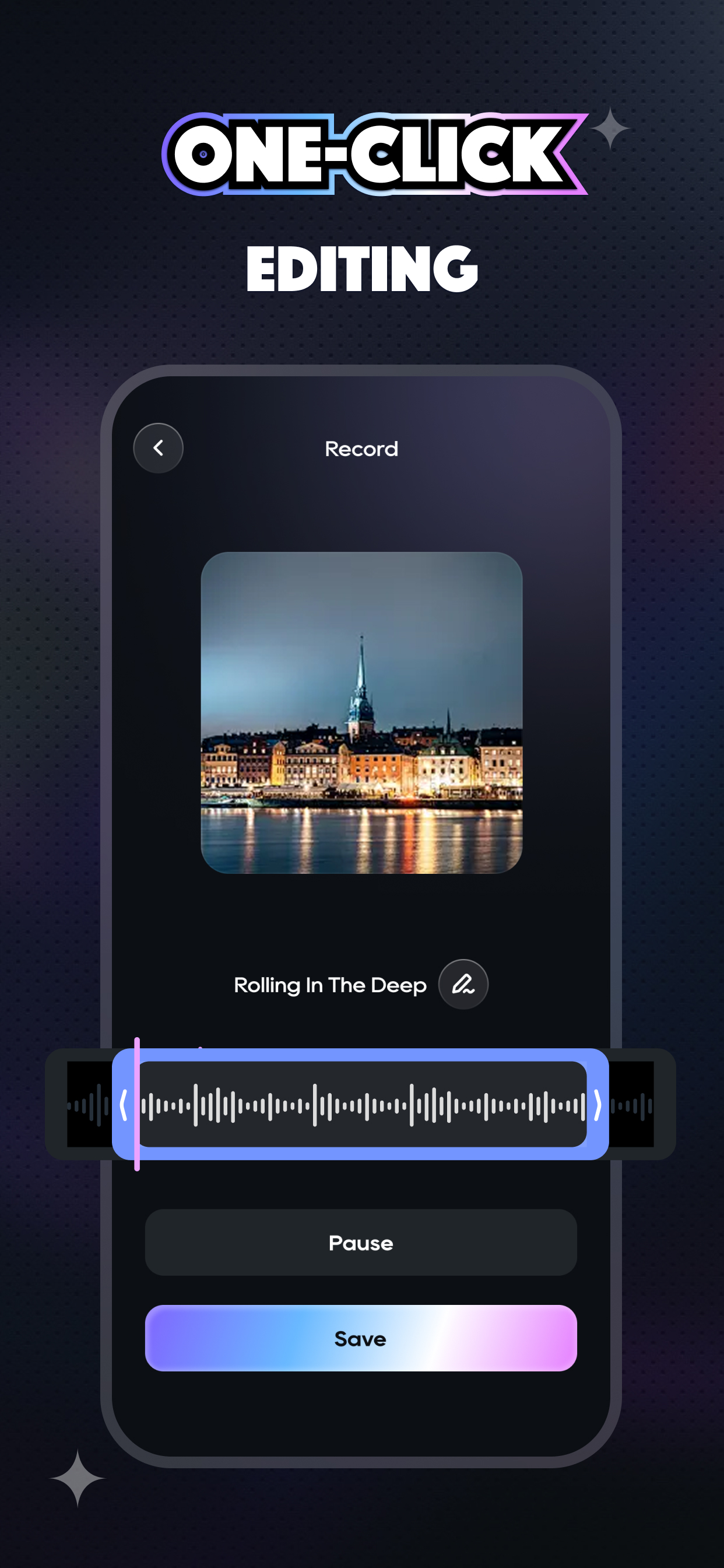 One-click music creation preview